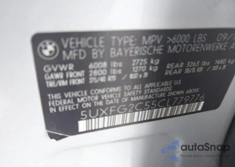 2012 BMW X6 xDrive35I из США, поврежденный, VIN 5UXFG2C55CL779776